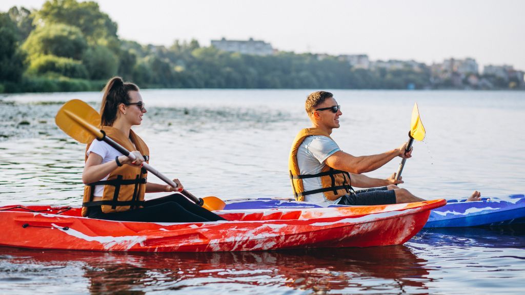 Kayaking on the river San