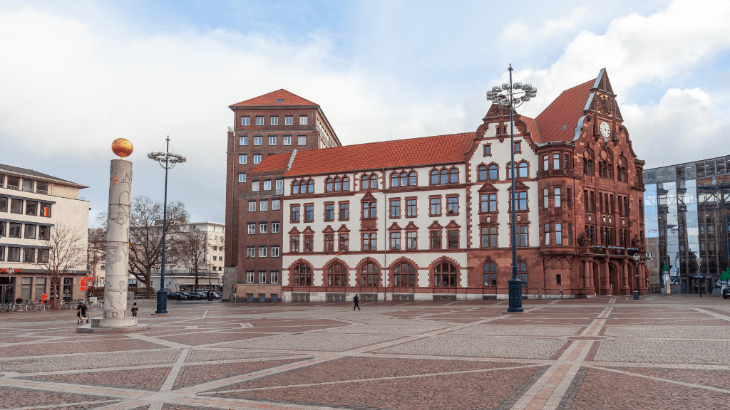 Peace Square in the center of Dortmund